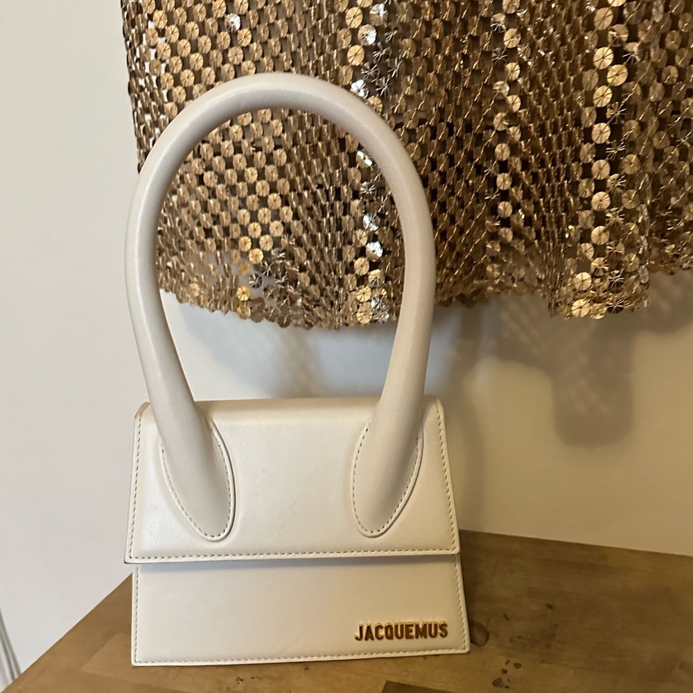 Authentic Jacquemus Le Chiquito Moyen Bag White